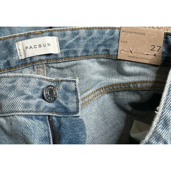 PACSUN 90's Boyfriend High Rise Relaxed Fit Distressed Denim Jeans Women's 27 - Picture 6 of 10